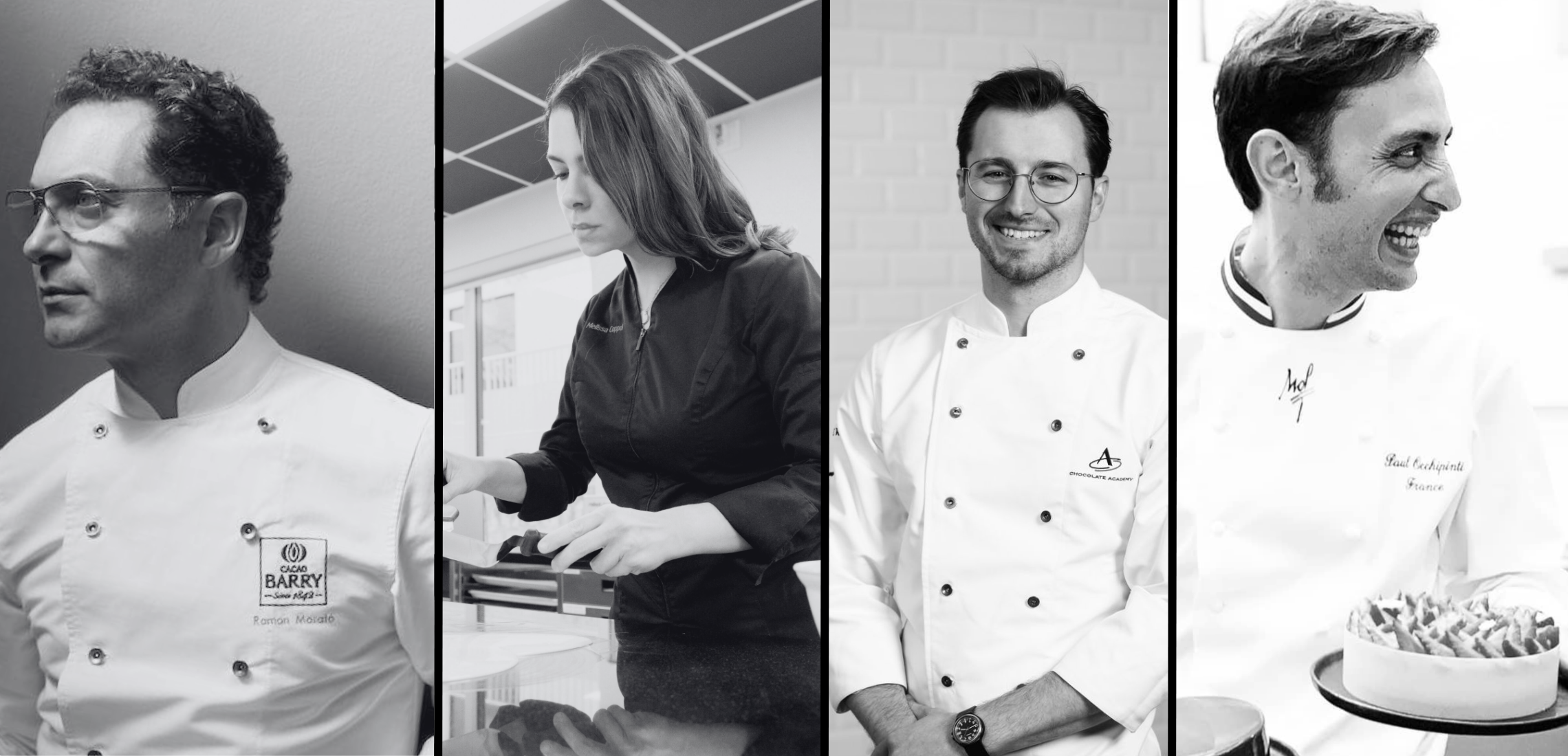 15-day Intensive Chocolatier Hands-On Course with Melissa Coppel, Ramon Morató, Paul Occhipinti, and Nicoll Notter.