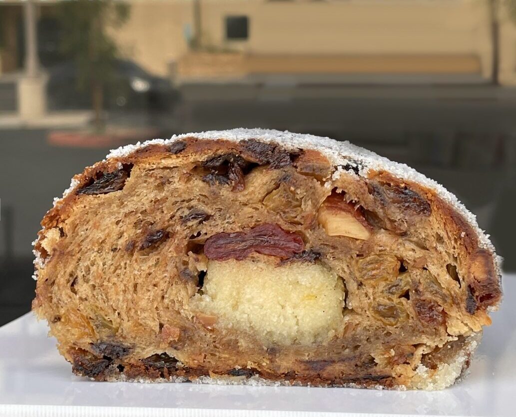 Stollen with Macerated Fruit and Marzipan