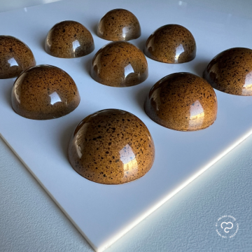Whisky and Pecan Molded Bonbons by Chef Ramon Perez